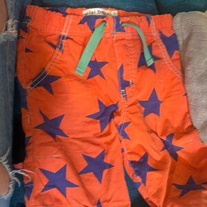 Boden Orange and Blue Star Kids Shorts size 7